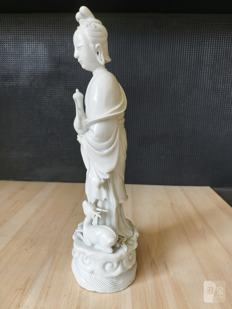 A Dehua figurine of an immortal with a deer and a jug - 图9